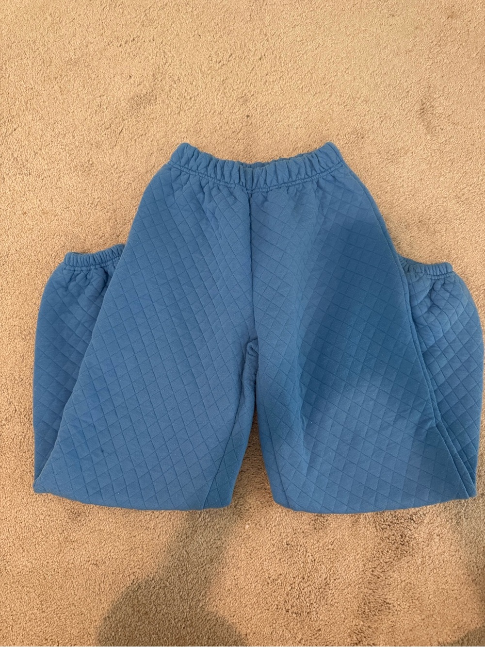 Princess Polly Quilted Blue Joggers